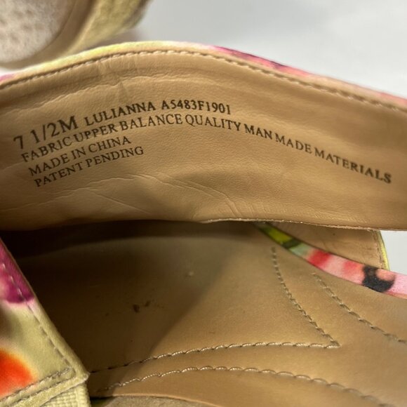 Naturalizer Lulianna Espadrille Wedge Sandals Womens Size 7.5 M Floral - Picture 10 of 10